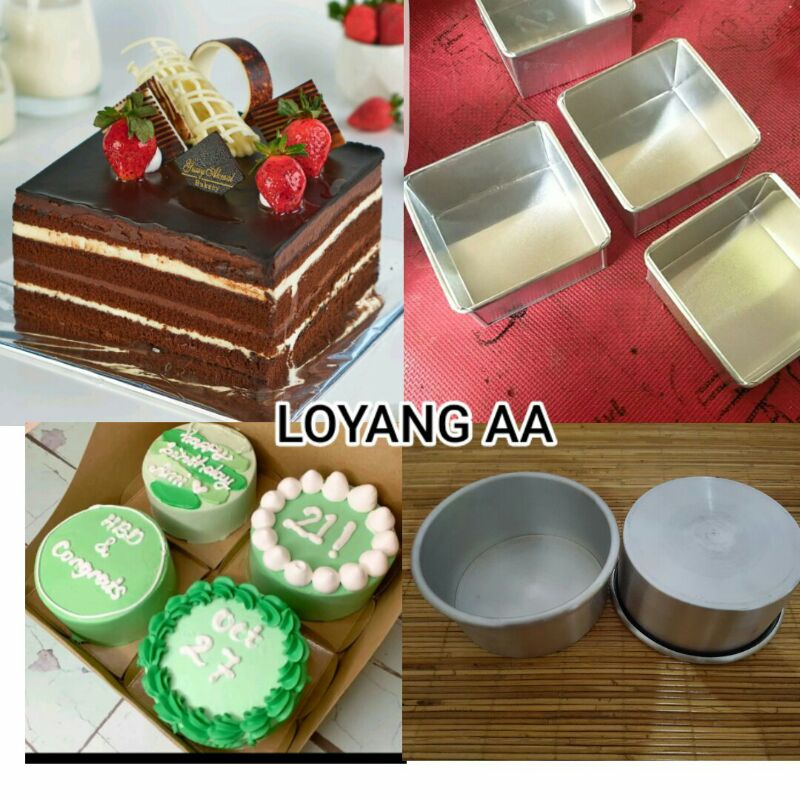 Loyang Cake Tart Mini / kue tart Kotak & bulat