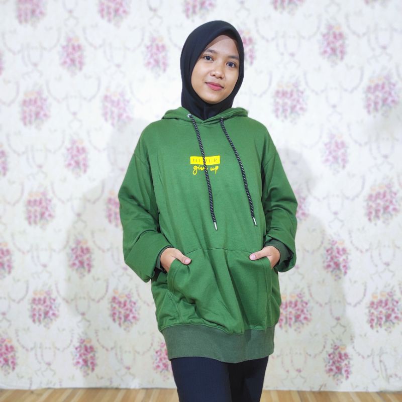 Dhabuzz sweater hoodie oversize green edition never giveup savage