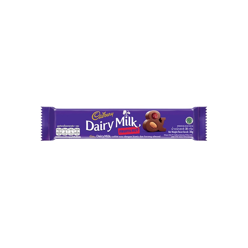 

Cadbury Chocolate Dairy Milk Fruit & Nut 30G - Alhanan/04