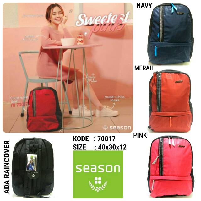 Tas backpack sekolah wanita original by season 70017 keren kekinian