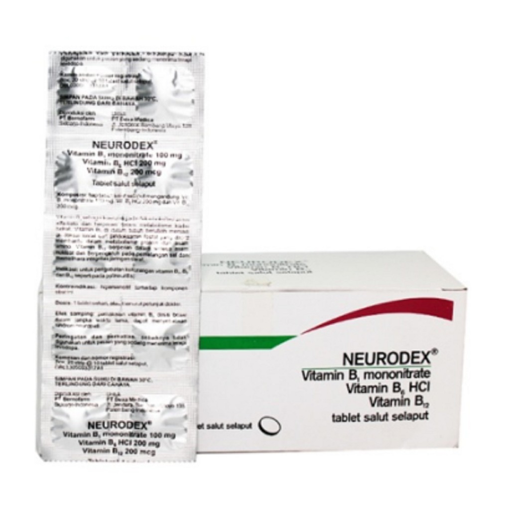 NEURODEX PER STRIP ISI 10'S VITAMIN B COMPLEX UNTUK SARAF SEPERTI NEUROBION