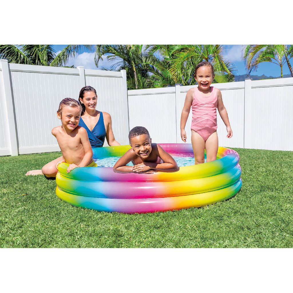 MALANG bisa GOJEK Kolam Renang Intex 58439 Rainbow Pool Ukuran 147x33cm