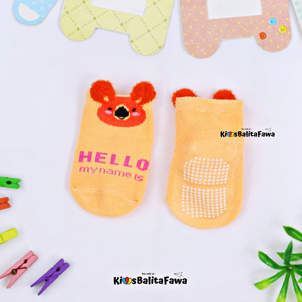 (SATUAN) ANTI SLIP Gemoy Baby Socks 0-12 Month / SNI Kaos Kaki Bayi Laki Perempuan Tebal Prewalker Kualitas Import Babycinnamon