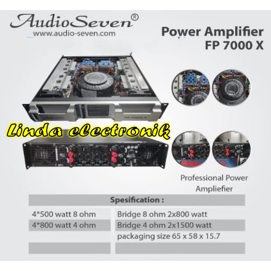 Power amplifier  Audio seven FP 7000x fp 7000 x original fp7000x
