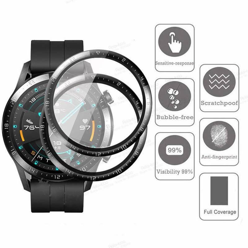 2pcs Film Pelindung Layar Smartwatch Lengkung Untuk Huawei Honor Magic 2 GS3 GT2 GT3 42mm 46mm GT2e GT runner