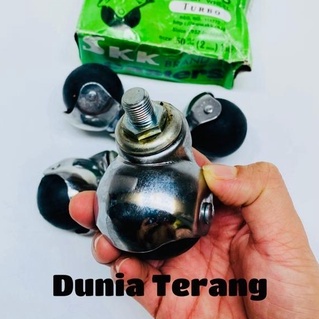 4 BIJI/1 SET - Roda Karet SKK TT - Roda SKK-TT50B Bulat Baut - Roda Kursi 50mm 2in - Roda Casters SKK Turbo Hijau