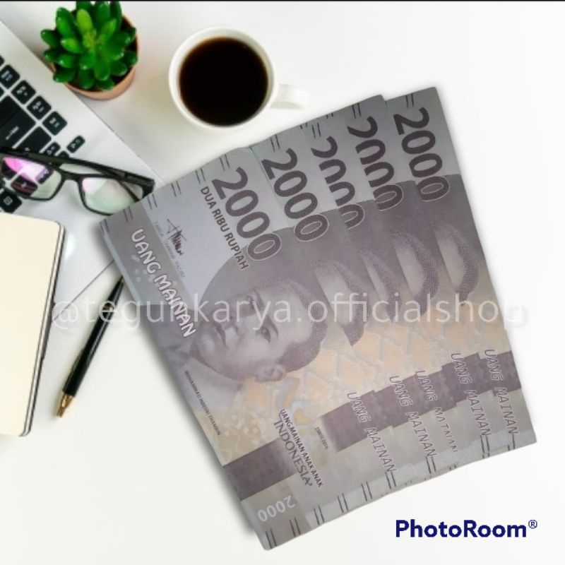 UANG MAINAN NOMINAL 2000 ORNAMEN MAHAR SESERAHAN KERTAS DOFF
