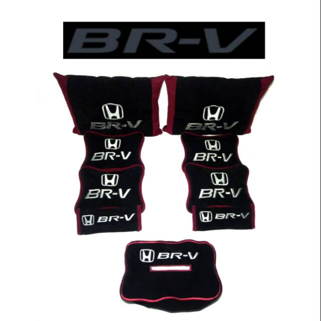 Honda Brv Bantal Mobil Aksesoris Hitam maroon