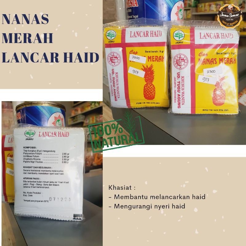 

Jamu Lancar Haid cap Nanas Merah