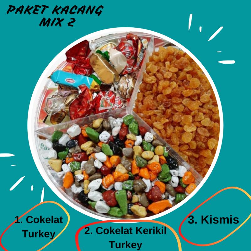 

PAKET HAMPERS MURAH 150 RIBUAN Cokelat Kerikil Turkey Kismis Import Original PAKET MIX 2