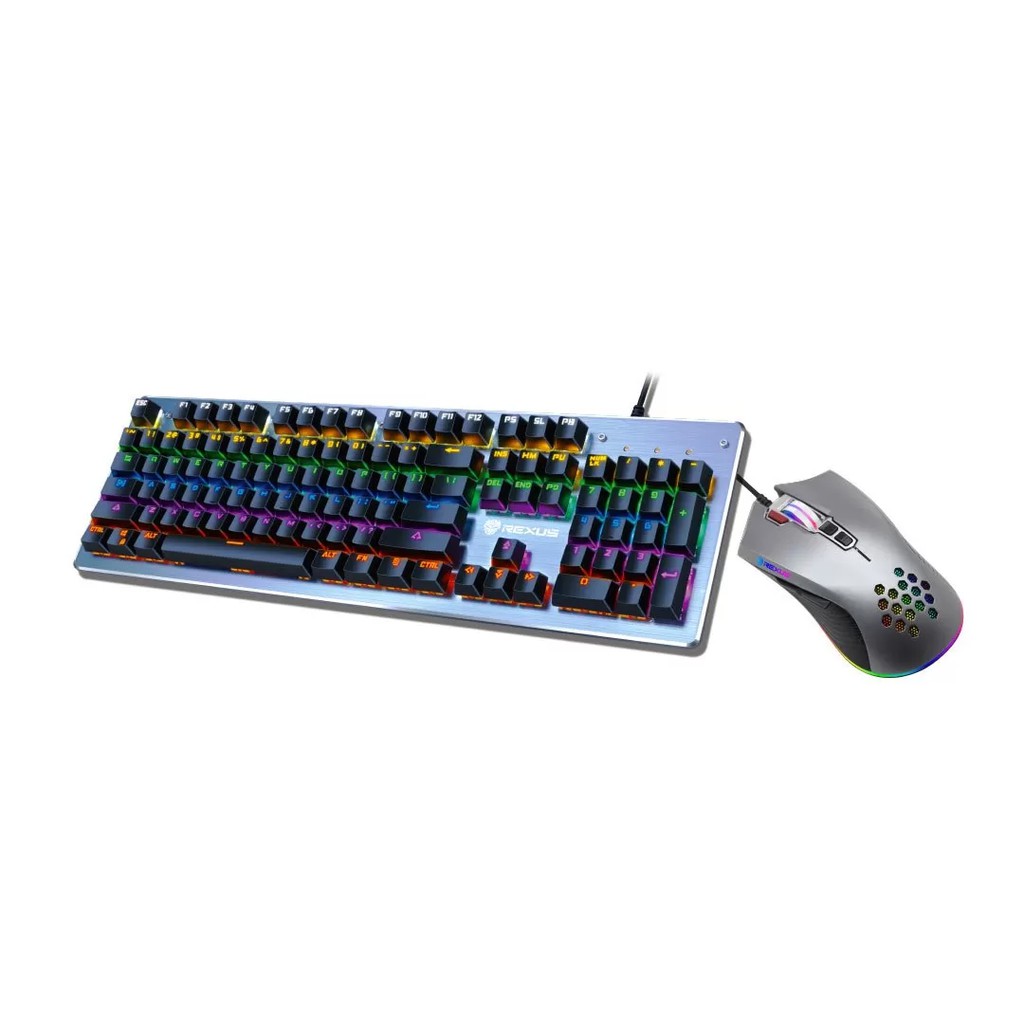 KEYBOARD MOUSE GAMING REXUS WARFACTION VR5 COMBO MECHANICAL