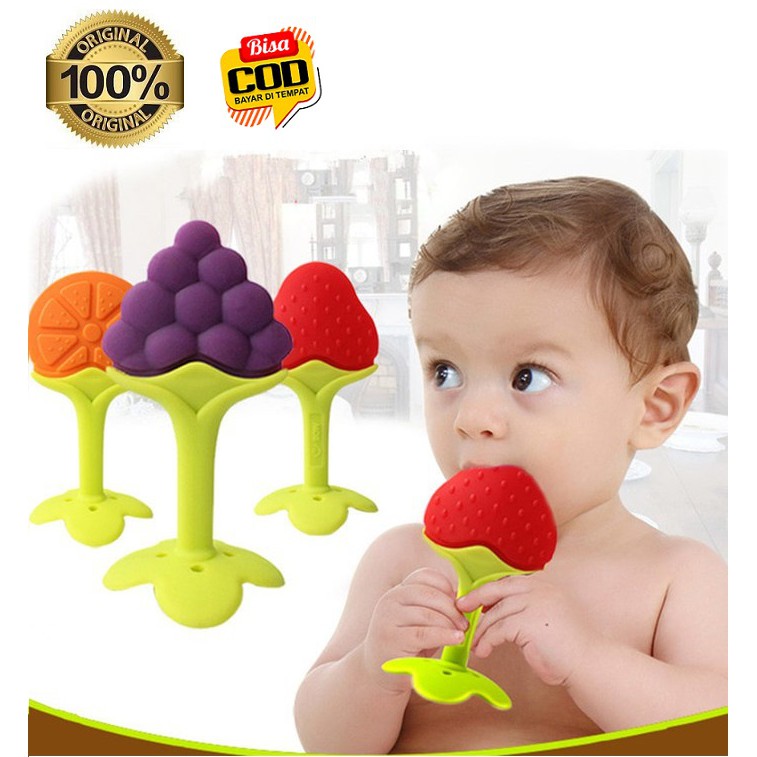 JBI-0027 Mainan Gigitan Bayi Model Buah - Baby Fruit Teether - Gigitan Bayi BPA FREE