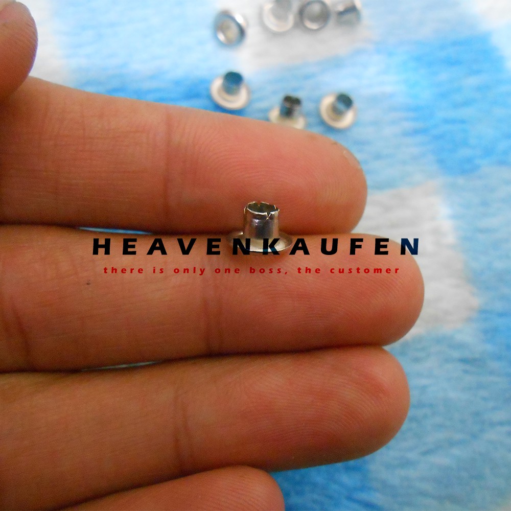 Mata Ayam / Eyelet 3 mm Nikel Silver Harga Per Pack isi 100 pcs