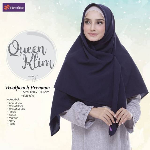 HIJAB SEGIEMPAT SYARI QUEEN KLIM 130 X130 II NIBRAS HIJAB