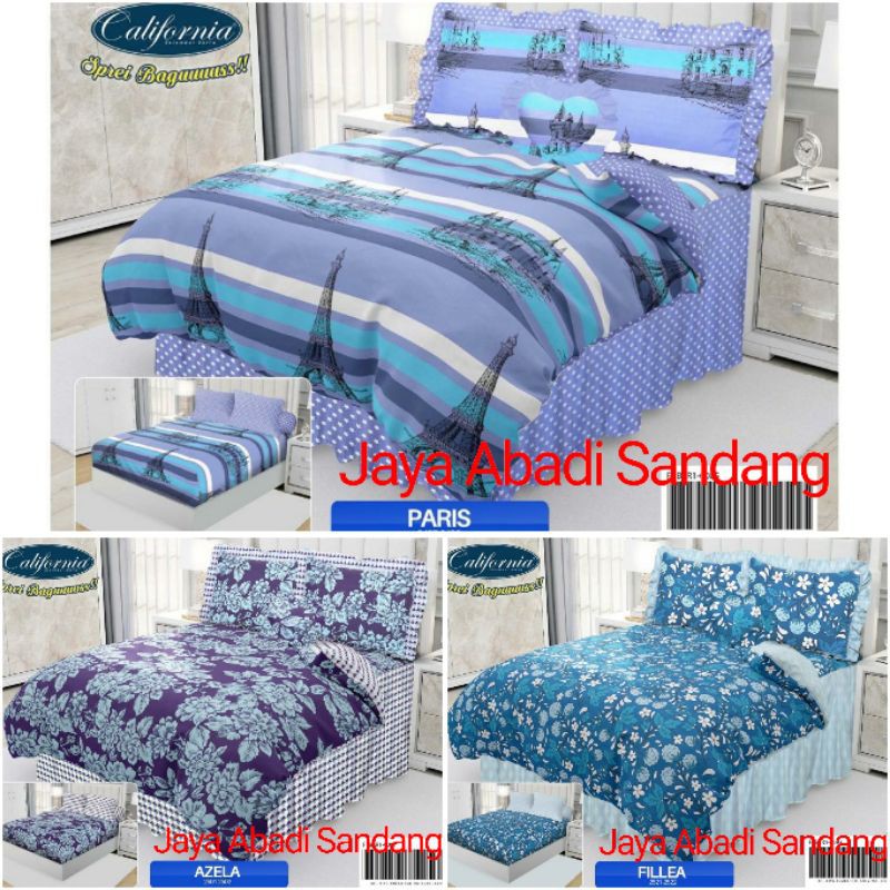 Jas Bedcover California Ukuran King 180 X 200 Bed Cover Set California Shopee Indonesia