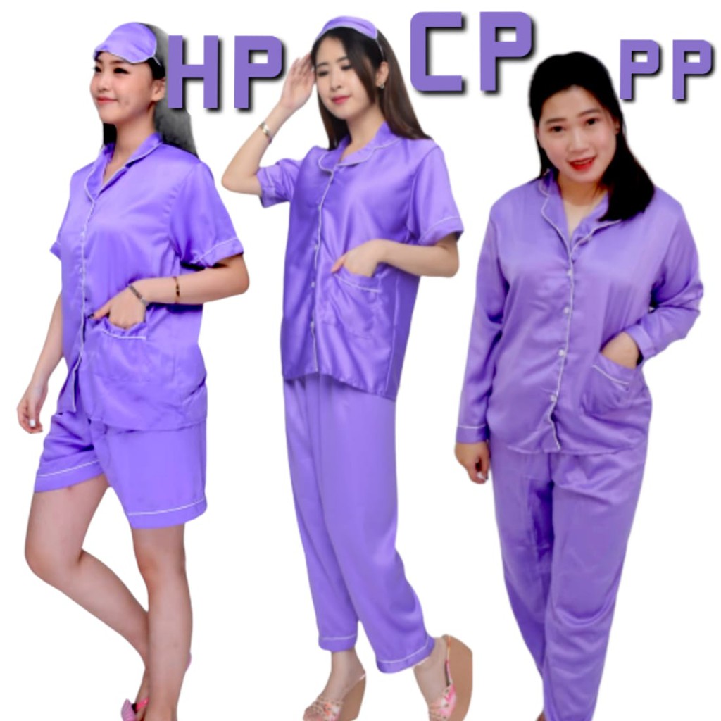 BAJU TIDUR LILAC WANITA BISA COUPLE IBU DAN ANAK PEREMPUAN SETELAN