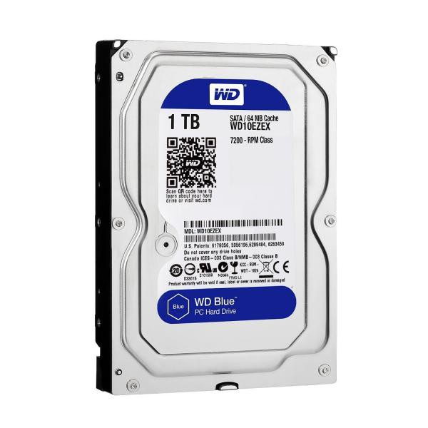 HARDDISK INTERNAL/PC WD 1TB Sata3 7200 BLUE 64MB.(WD10EZEX) - RESMI TOP