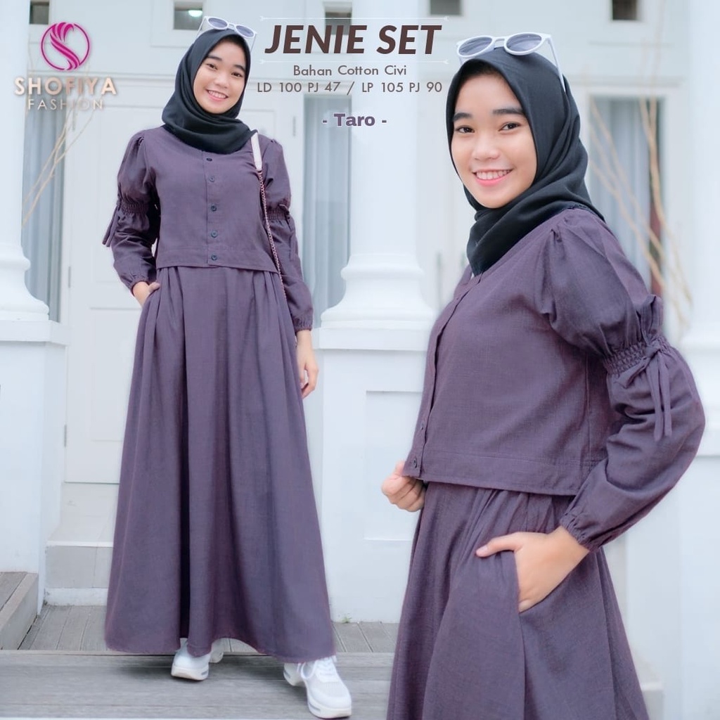 SETELAN BLOUSE+ROK LD 100CM, BAHAN COTTON CIVI BERKUALITAS // SETELAN REMAJA JENIE GOOD QUALITY // O