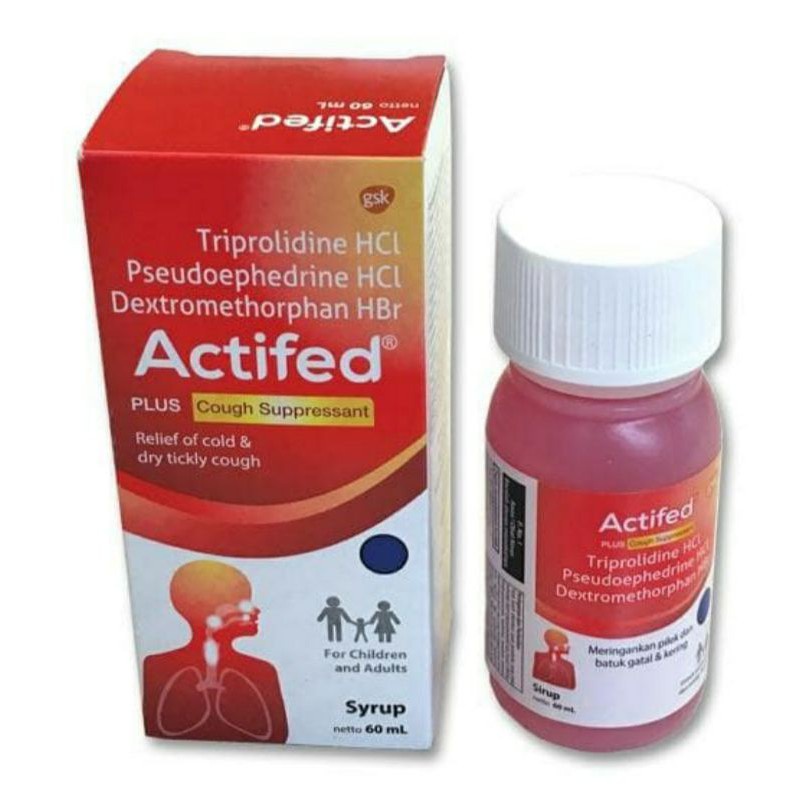 

OBAT SIRUP || OBAT BATUK SIRUP || Actifed Merah Plus Cough Supressant 60ml