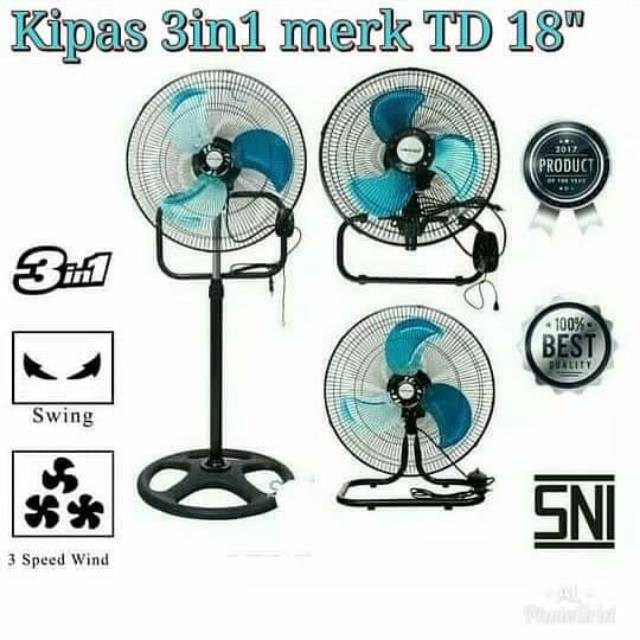 Kipas berdiri 18" 3in1 TD