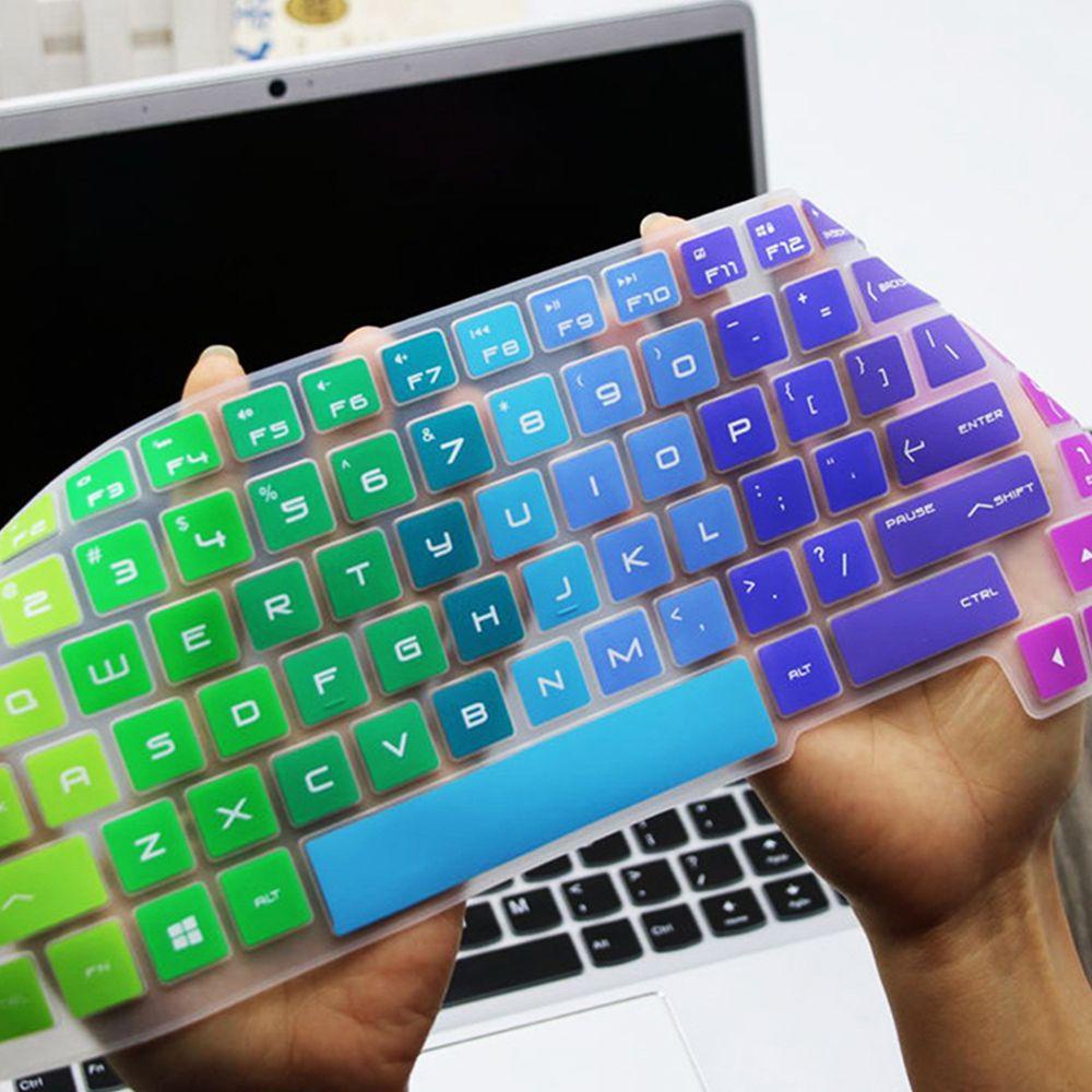 Stiker Keyboard Agustina Komputer Lembut 14inci Silikon Anti Air Multicolor