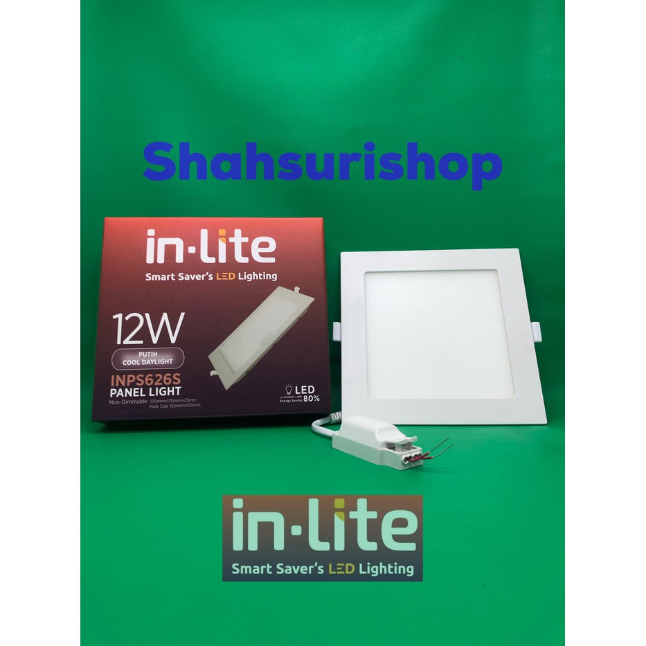 LED PANEL INLITE IN-LITE 12W 12 W 12WATT KOTAK INPS 628S