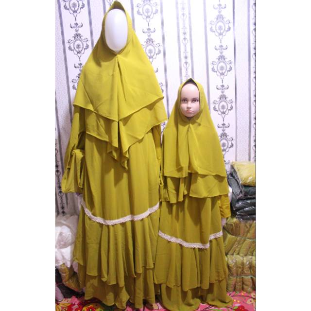 Gamis syari ceruty anak renda duyung