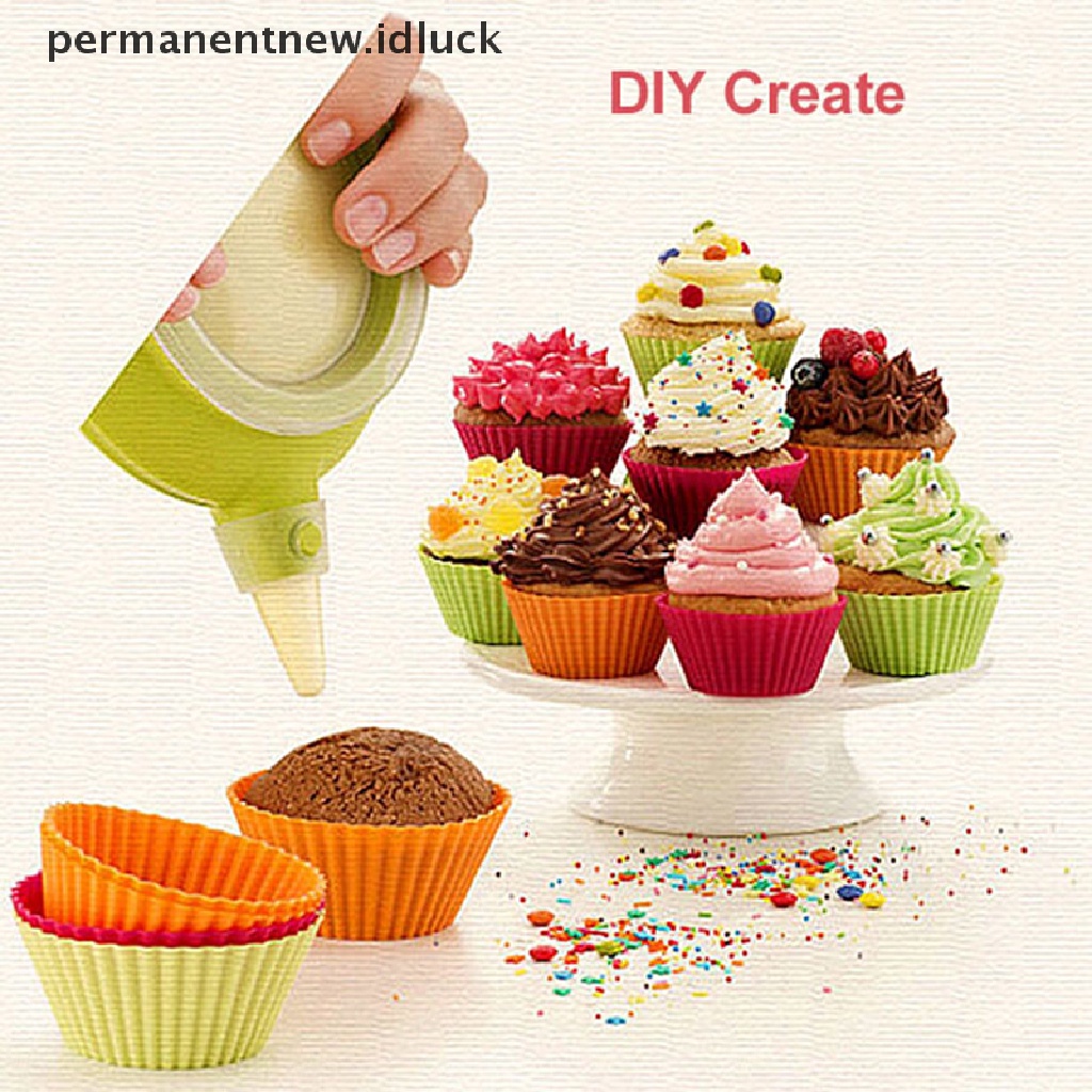 6 Pcs Cetakan Kue Cupcake Bahan Silikon