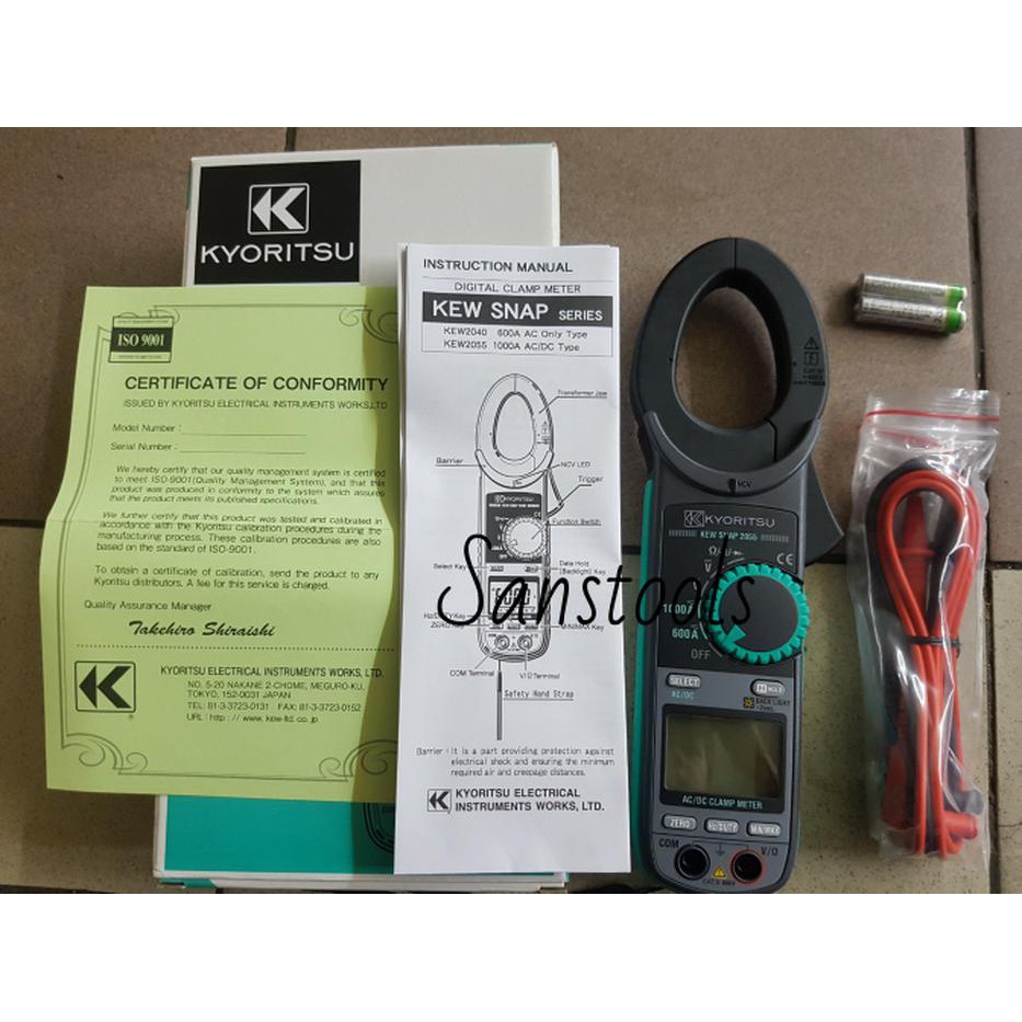 digital clamp meter tang ampere acdc 1000A KYORITSU 2055