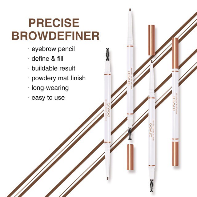 (READY &amp; ORI) O.TWO.O OTWOO Double Head Precise Eyebrow Pen Definer Long Lasting 9991 Eyebrow Pen