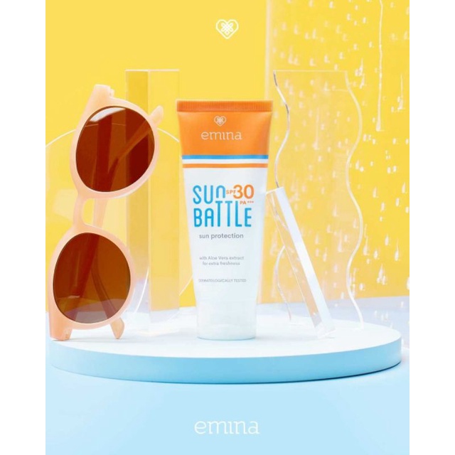 Jual Emina Sun Battle New Sun Protection Spf Sun Screen Tabir