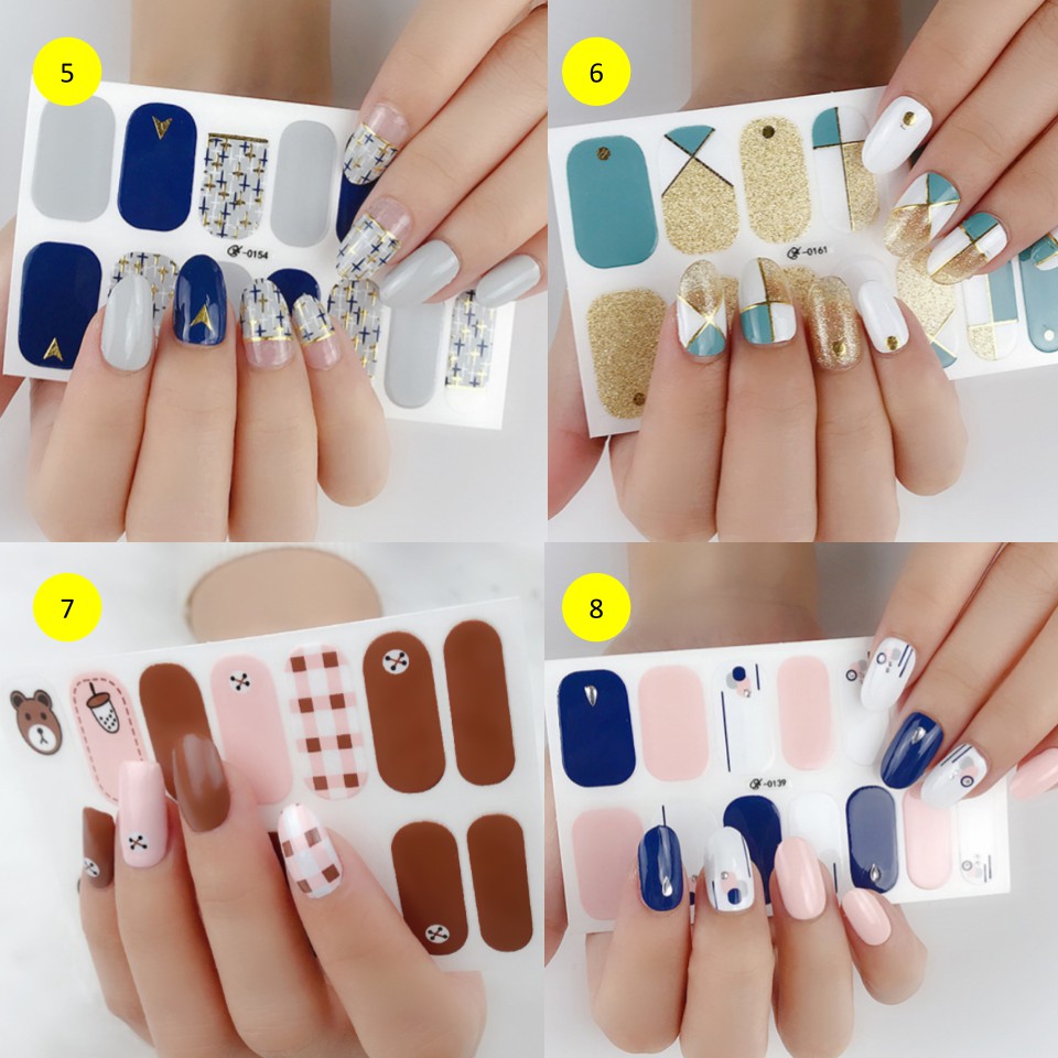 Stiker Kuku 2D / Nail Art / Nail Sticker Import 14 Pcs