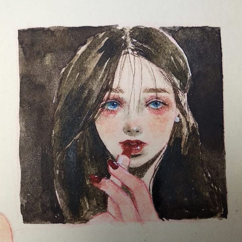 WATERCOLOR COMMISSION A5|| Tolong baca deskripsi dengan seksama.