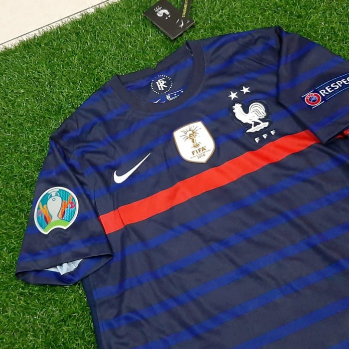 Sportivory- JERSEY BAJU BOLA FRANCE HOME FULLPATCH EURO 2020 GRADE ORI - S