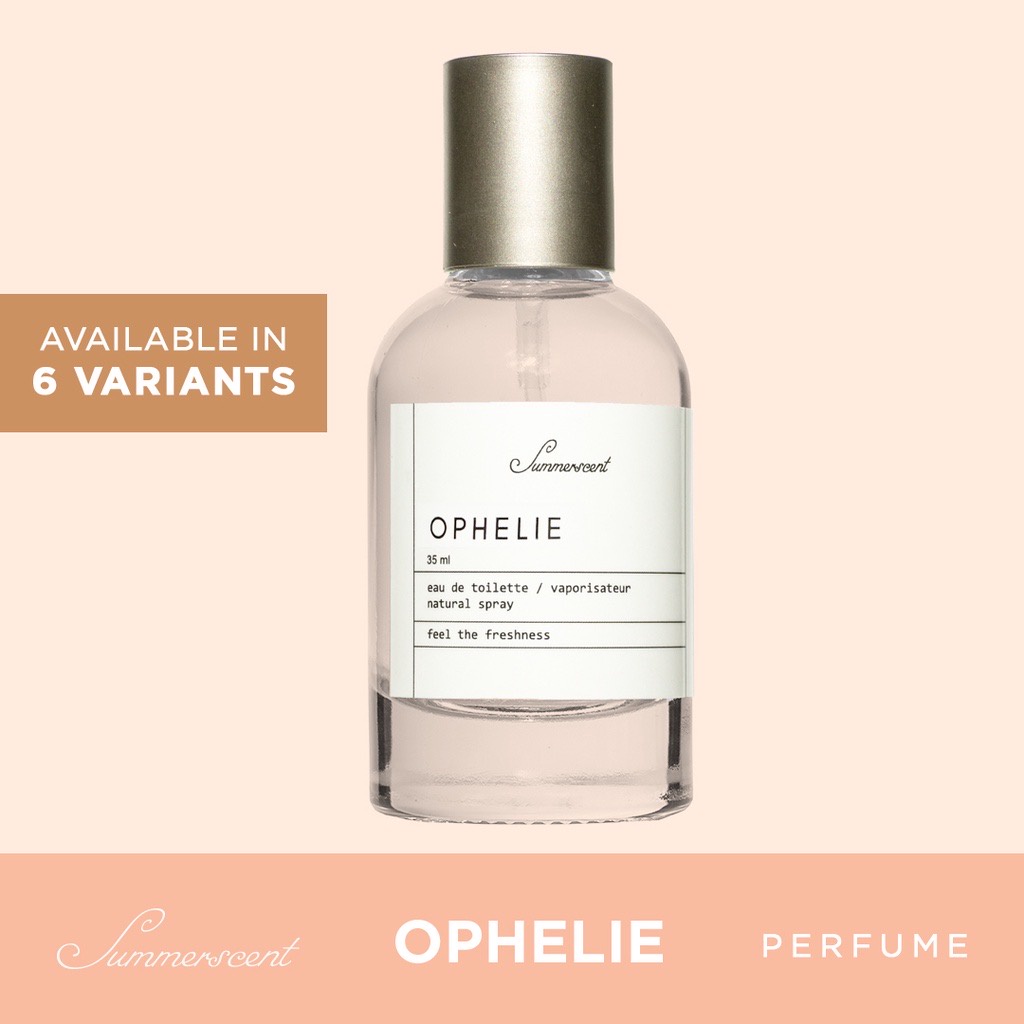Parfum Summerscent Ophelie EDT 35 ml BPOM Unisex Untuk Pria Wanita Wangi Mewah Tahan Lama