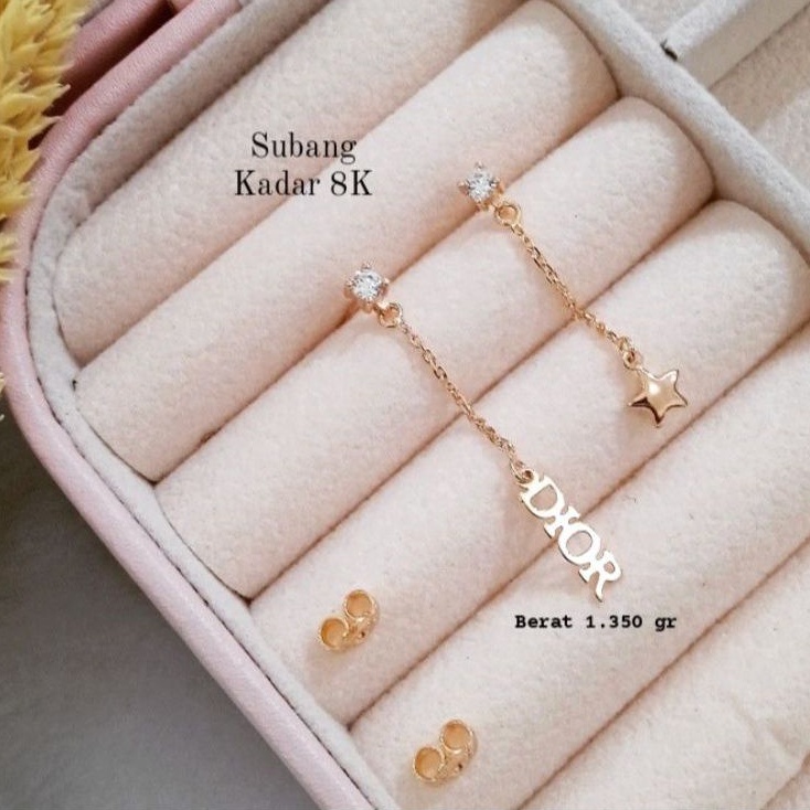 Anting Subang Emas Model 8K