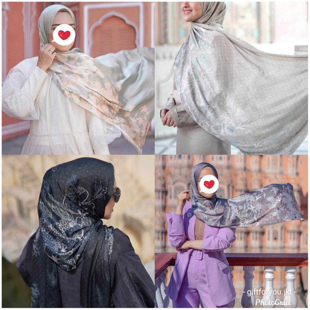 Buttonscarves Maharani Satin Shawl Jilbab Button Scarves Hijab Scarf Kerudung Premium Original