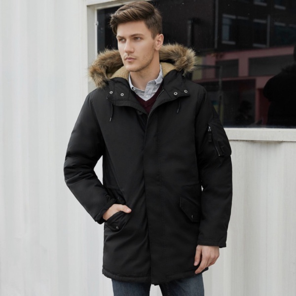 Dijual Jaket Old Navy Goose Down Hooded Parka Jacket Black Original Winter - L Limited