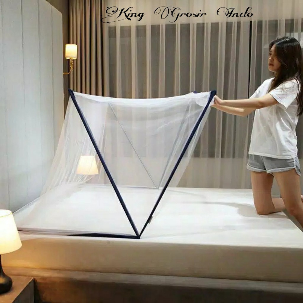Kelambu Kotak Lipat Ukuran 100cm 135cm dan 160cm / Kelambu Tidur Anti Nyamuk