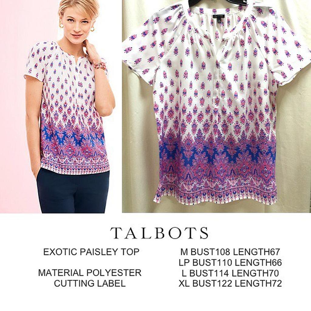 TALBOTS exotic paisley blouse