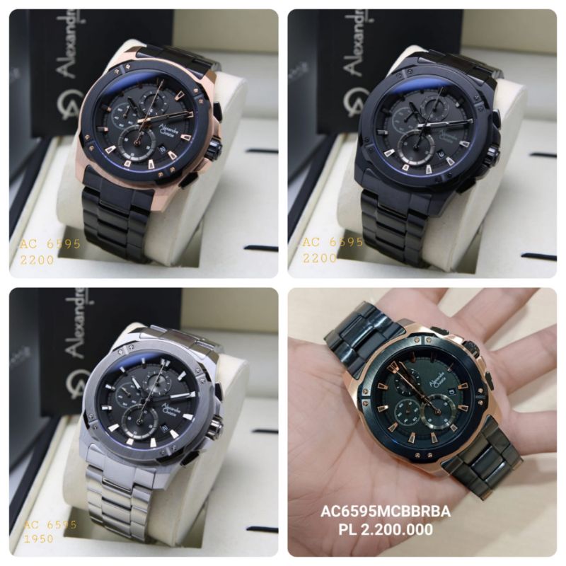 JAM TANGAN ALEXANDRE CHRISTIE PRIA  AC 6595  | AC PRIA RANTAI AC6595 | AC 6595 STAINLESS STEEL ORIGI
