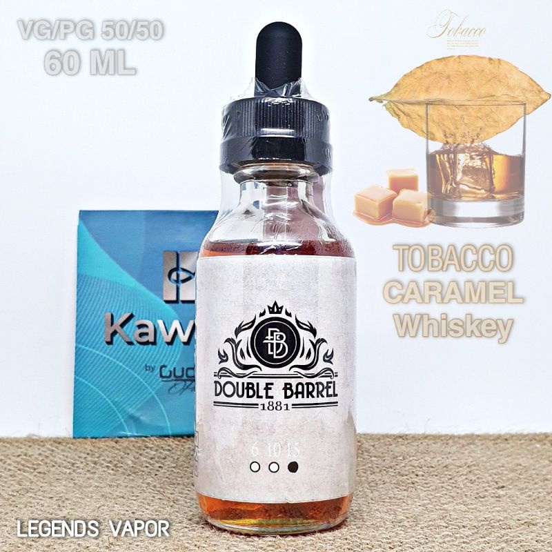 FREEBASE - LIQUID DOUBLE BARREL Tobacco Caramel Whiskey 60ML ORIGINAL