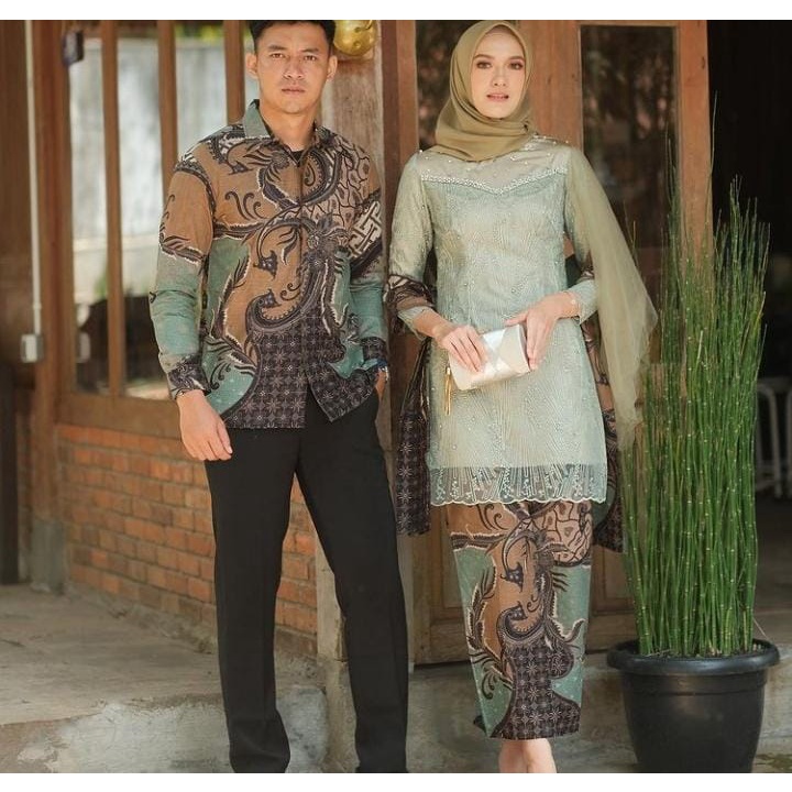 KHANSABATIK TERMURAH ADA JUMBO EKSTRA VEKA TUNIK COUPLE KEBAYA SARIMBIT KELUARGA SUAMI ISTRI / KEBAYA FULL BROKAT KEMEJA PRIA / BAJU KONDANGAN TUNANGAN, WISUDA