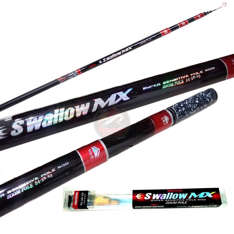 Joran Pancing Maguro SWALLOW MX I Tegek MAGURO SWALLOW MX I Zoom Pole I Carbon