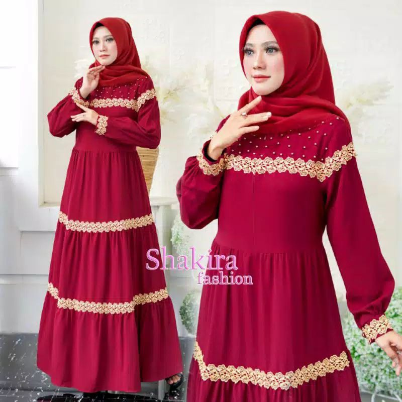 BAJU GAMIS WANITA MODEL TERBARU - GAMIS POLOS PREMIUM - GAMIS WANITA MUSLIM KEKINIAN MUTIARA 03
