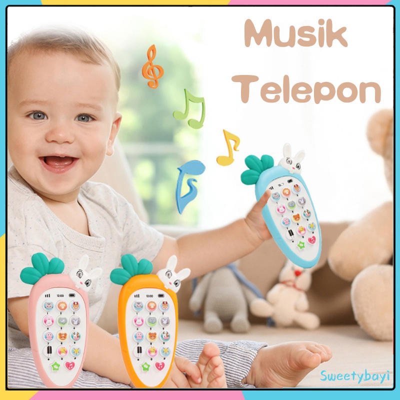 Sweetybayi Mainan Ponsel bayi /Telepon Pendidikan Awal dengan Lampu Musik