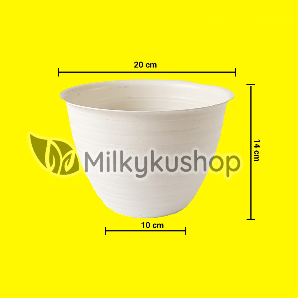 POT JM RUPLAS 20 TAWON WARNA 20 CM - POT BUNGA TANAMAN