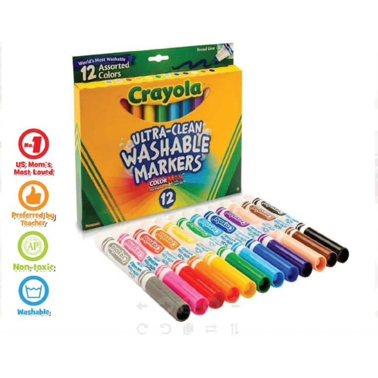 KKV-Crayola·Watercolor markers·Fine line/Broad Line·12 colors