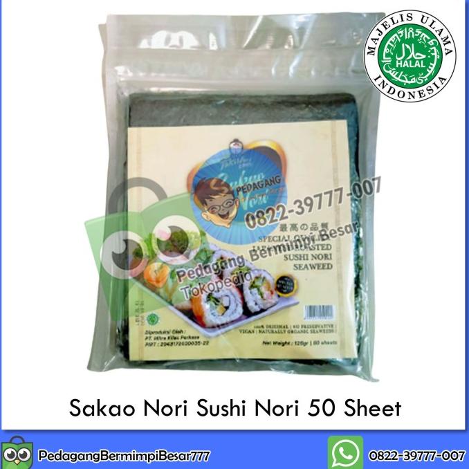

Sakao Nori 50 Sheet | Sushi Nori 50 Sheet Halal Mui