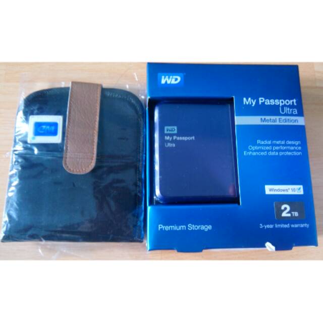 WD My Passport Ultra Metal Edition 2 Tb Free Pouch + Bonus HD Movie